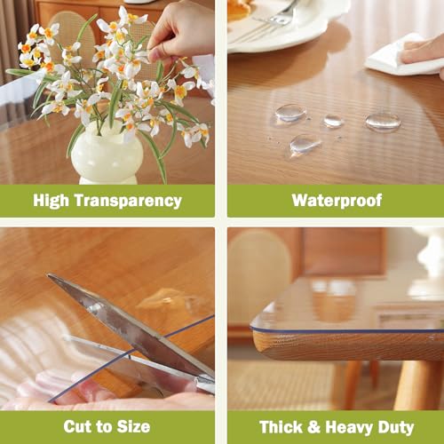 OstepDecor Clear Table Protector 42x60 Inch