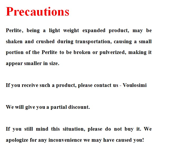 Voulosimi 10QT Organic Perlite Horticultural Soil Amendment for Plants and Enhanced Drainage Enhanced Growth(5-8mm) ZZ-154512156