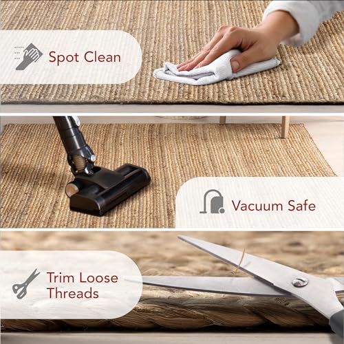 Rugs USA Handwoven Natural Jute Braided Oval Area Rug - 5'x8'