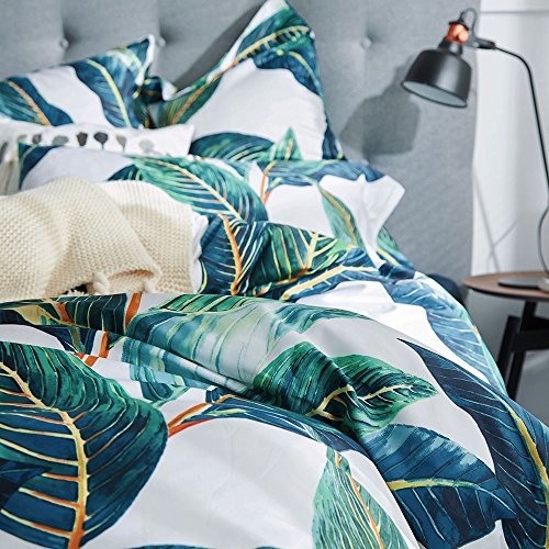 VM VOUGEMARKET Green Tropical Duvet Cover Set